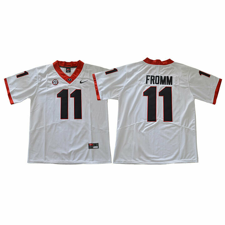 Men Georgia Bulldogs #11 Fromm Legend White NCAA Jerseys->ncaa teams->NCAA Jersey